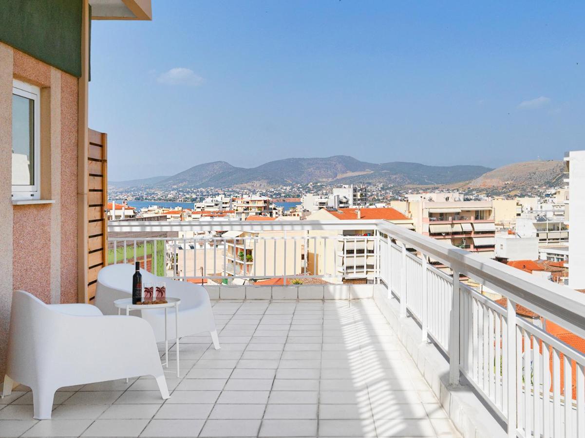 Modern Penthouse Overlooking Halkis Халкіда Екстер'єр фото